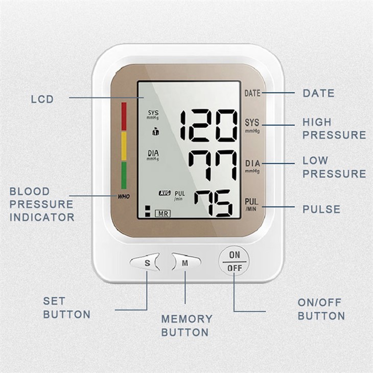 New Large LCD Blood Pressure Monitor